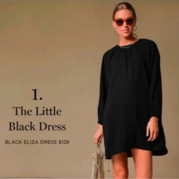 Pomander Place Tuckernuck Black Eliza Dress XS Casual Pockets - Picture 1 of 11